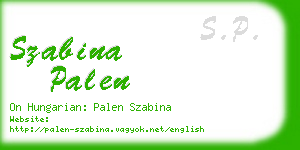 szabina palen business card